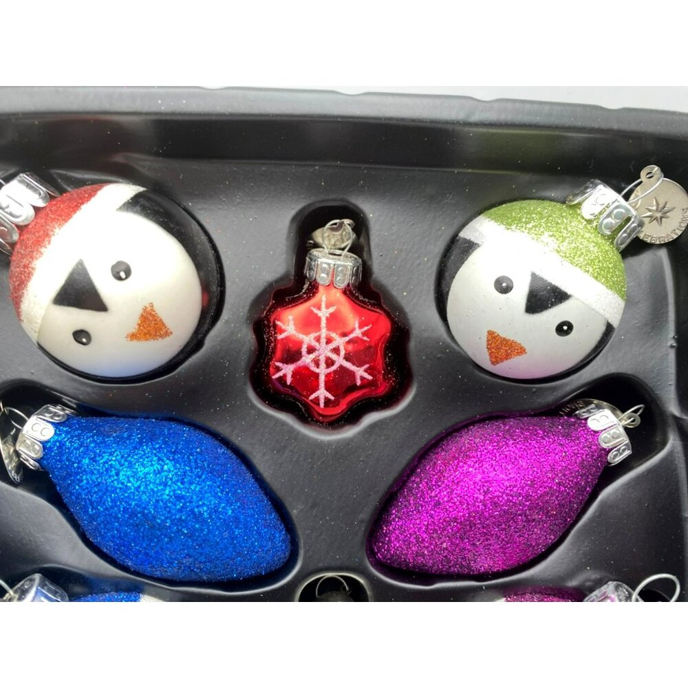 Christopher Radko 13 Ornaments Celebrations Penguins Snowflakes Christmas Lights - Picture 4 of 6